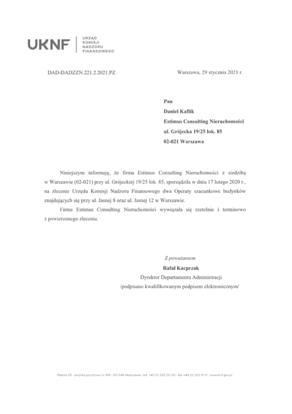 referencje KNF